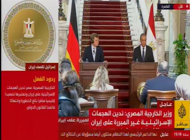 مؤتمر صحفي مشترك لوزير الخارجية المصري بدر عبد العاطي ونظيره الألماني يوهان فاديفول